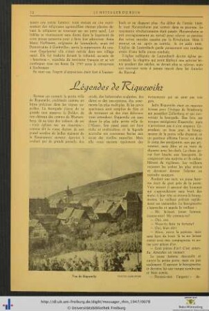 Légendes de Riquewihr.