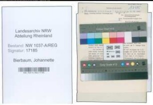 Entnazifizierung Johannette Bierbaum , geb. 21.12.1889 ()