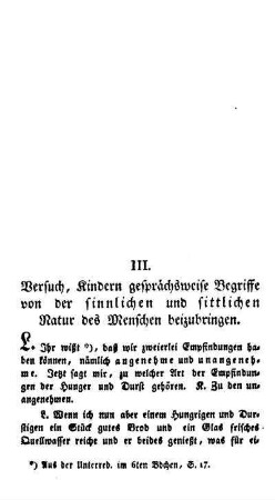 Versuch, Kindern gesprächsweise Begriffe von der sinnlichen und sittlichen Natur des Menschen beizubringen