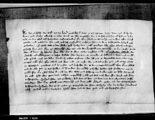 Schultheiß, Richter und Bürger zu Grötzingen versprechen auf Geheiß Graf Ulrichs IV., dem Grafen Eberhard II. beizustehen, wenn Graf Ulrich etwas von der Herrschaft Württemberg entfremden wollte.