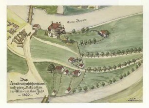 Schützenhaus und Zielhütten (Untere Schützenhaus). Zustand um 1600. 1929