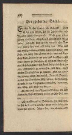 Dreyzehnter Brief