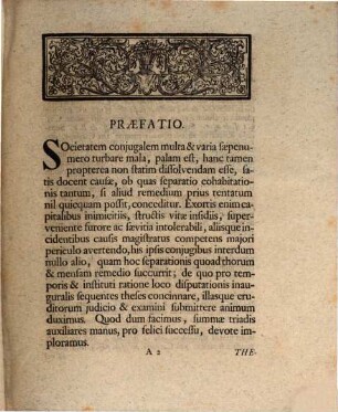 Disquisitio inaug. de separatione cohabitationis