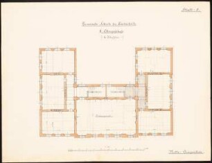 Gemeindeschule für Leobschütz: Grundriss 2.OG 1:100