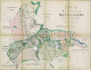 Charte von der Dorffeldmark Metelsdorf, Dominial-Amts Mecklenburg-Redentin