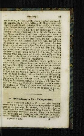 Betrachtungen über Schulzustände