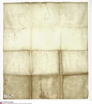 Heinrich Knorr (Knore), Kleriker der Diözese Würzburg, Notar kaiserlicher Autorität, lässt von anderer Hand ein Notariatsinstrument ausfertigen. E...