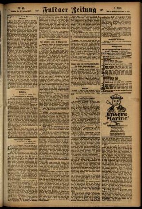 Zweite Ausgabe vom Samstag, den 17. Februar 1917.