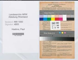 Entnazifizierung Paul Hoehne, geb. 26.03.1906 (Zollsekretaer)