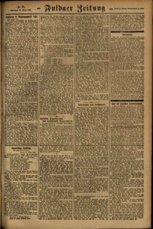 Zweite Ausgabe vom Sonntag, den 26. März 1922.