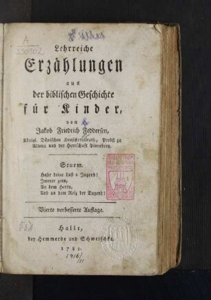 Lehrreiche Erzählungen aus der biblischen Geschichte für Kinder