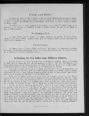 Erscheinung der dem bloßen Auge sichtbaren Planeten.