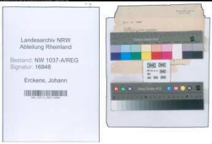 Entnazifizierung Johann Erckens , geb. 00.00.0000 ()