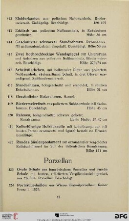 Porzellan (Nr. 423-495)