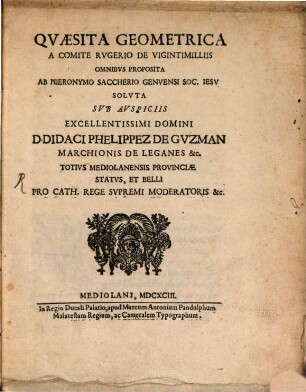 Quaesita Geometrica