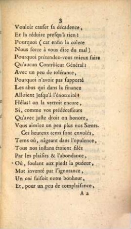 Tres-humbles remontrances adressées a Monseigneur le Controleur général, par les filles du Monde, au sujet des réformes fuites dans la Finance