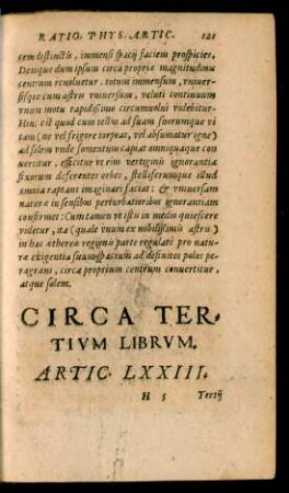 Circa Tertium Librum.