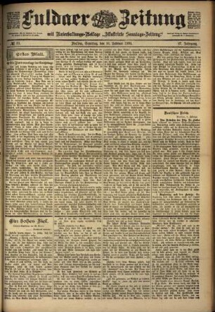 Erste Ausgabe vom Samstag, den 10. Februar 1900.