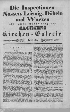 Etzdorf, Leulitz mit Altenbach : 39. Lieferung