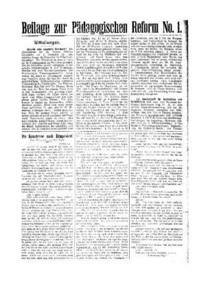 Die Kunstreise nach Hümpeldorf : Beilage zur Pädagogischen Reform Nr. 1