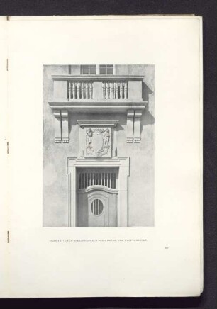 Heimstätte für Brustkranke in Buch, Detail vom Hauptgebäude