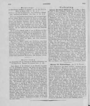 Anzeige für Entomologen / von J[ohann] J[akob] Bremi