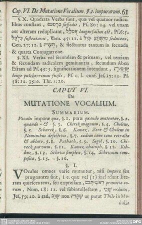 Caput VI. De Mutatione Vocalium