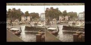 Blick zum Seemannshaus über den Hafen, Hamburg