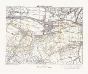 Umbau der Werra-Brücke bei Hedemünden Schinkelwettbewerb 1943: Lageplan 1:5000