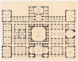 Reichstag, Berlin Zweiter Wettbewerb: Grundriss