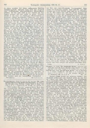 305-306 [Rezension] Werdermann, Hermann, Der evangelische Pfarrer in Geschichte und Gegenwart