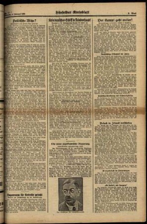 Zweite Ausgabe vom Mittwoch, den 08. Februar 1939.
