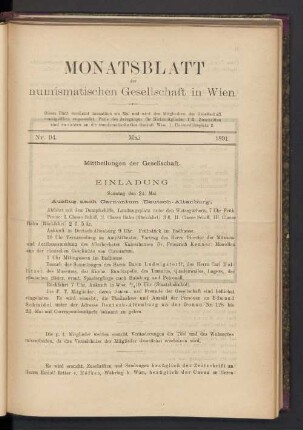 Nr. 94. Mai 1891