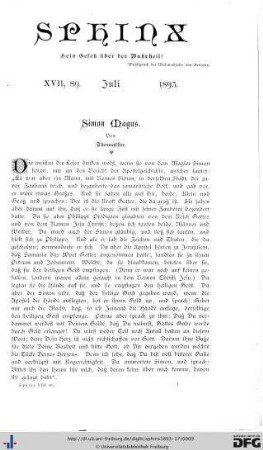 Heft 1 Juli 1893