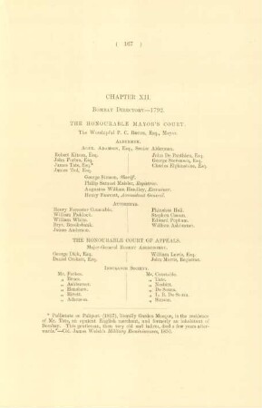 Chapter XII. Bombay directory -1792