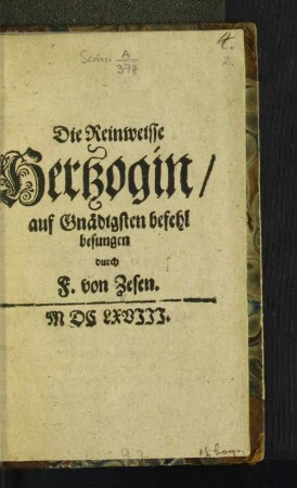 Die Reinweisse Hertzogin