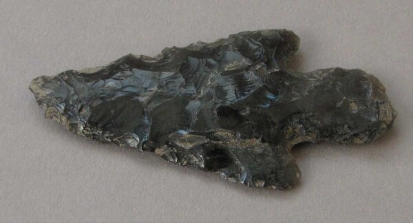 Arrowhead made from obsidian