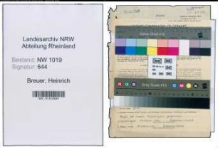 Entnazifizierung Heinrich Breuer , geb. 31.08.1910 (Steuerbeamter)