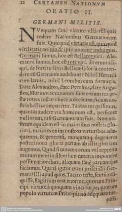 ORATIO II. GERMANI MILITIS.