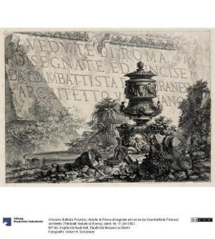 Vedute di Roma disegnate ed incise da Giambattista Piranesi architetto (Titelblatt: Vedute di Roma)