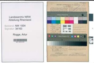 Entnazifizierung Artur Rogge , geb. 01.10.1903 (Dreher)