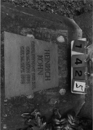 Grabstein 1425 [Hahn S. 125 Grab-Nr. 2029]: Grabstein 1425 (Detailaufnahme) [Hahn S. 125 Grab-Nr. 2029]