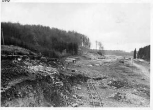 Erdarbeiten 1934 Blick westwärts gegen Einschnitt