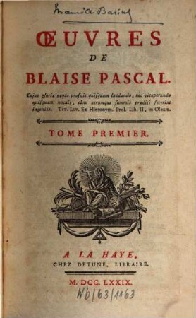 Oeuvres De Blaise Pascal. 1