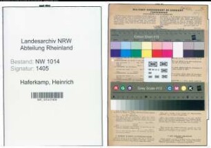 Entnazifizierung Heinrich Haferkamp , geb. 12.09.1903 (Betriebsingenieur)