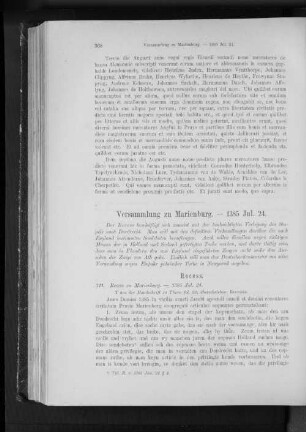 Versammlung zu Marienburg. - 1385 Jul. 24.