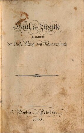 Saul II., genannt der Dicke König von Kanonenland