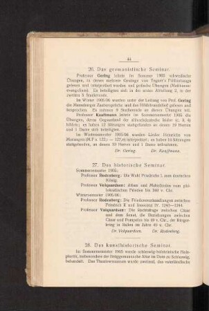 28. Das kunsthistorische Seminar.