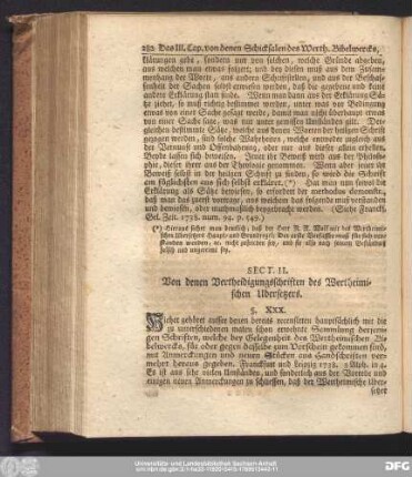 Sect. II. Von denen Vertheidigungsschriften des Wertheimischen Ubersetzers.