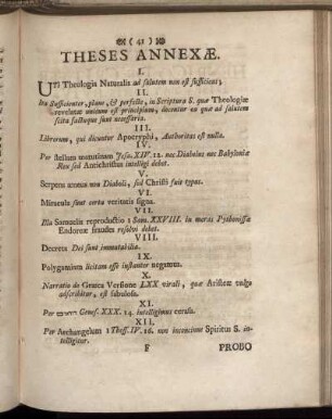 Theses Annexæ.